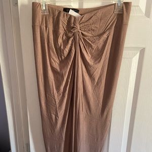 Maxi skirt, beige/light brown